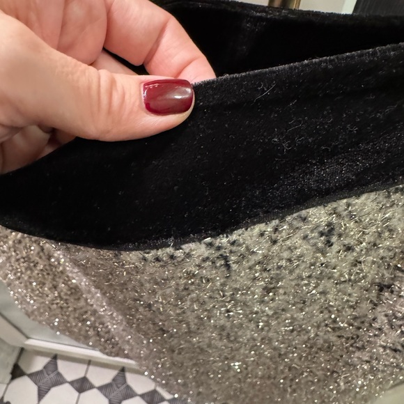 Sandro Black and Gold Textured Pencil Mini Skirt - Picture 4 of 4